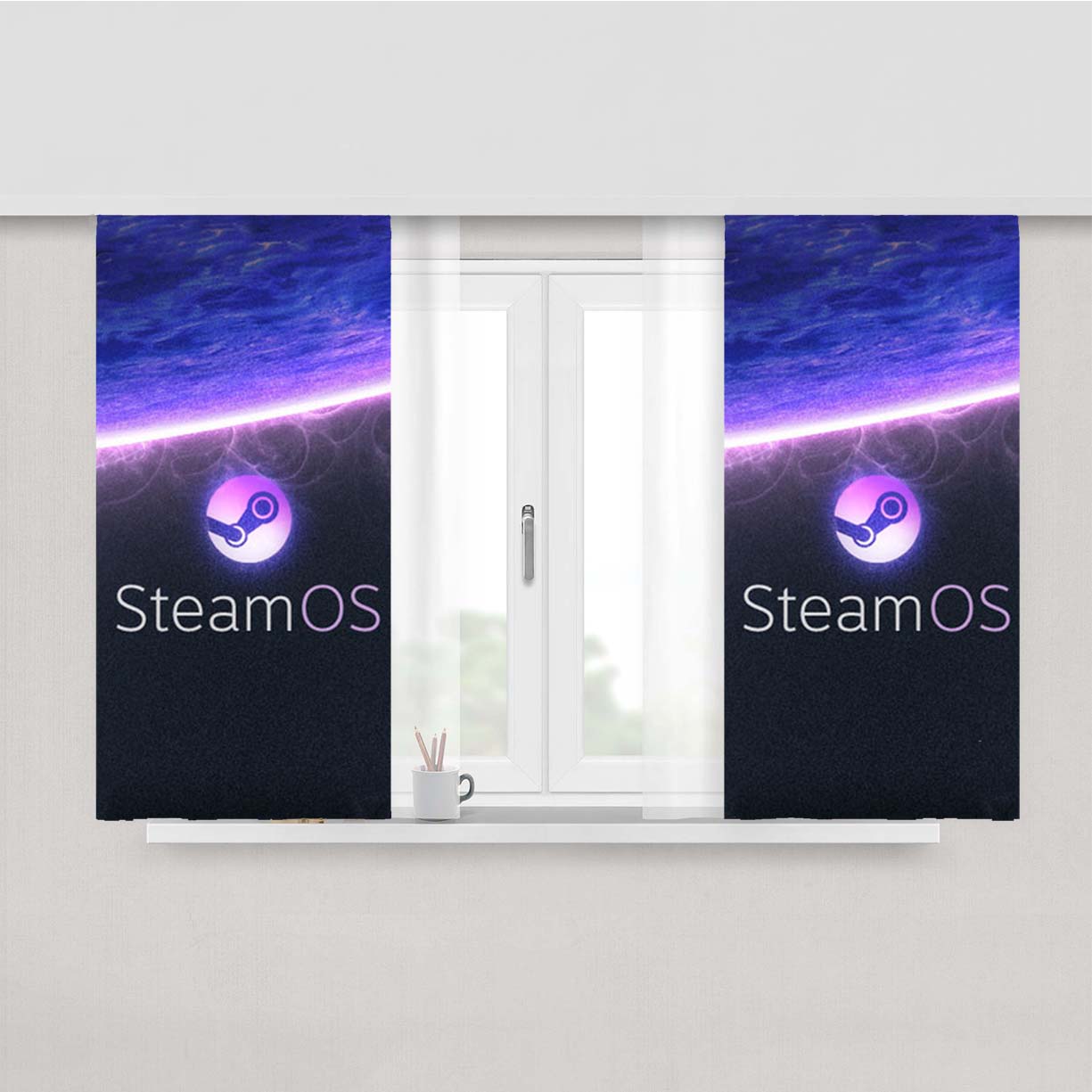 Steamos Peach Skin Window Curtains