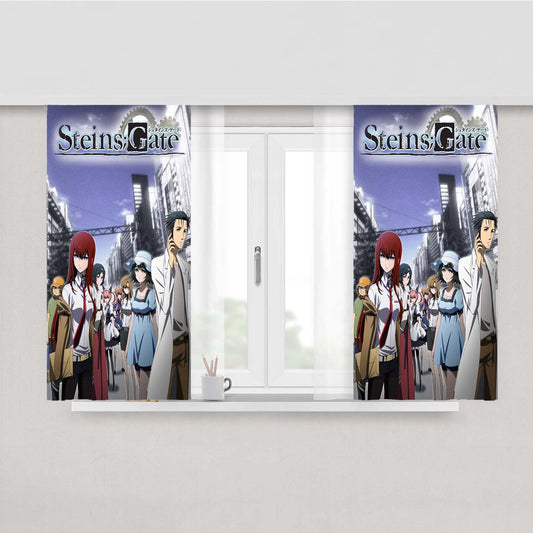 Steins Gate Peach Skin Window Curtains