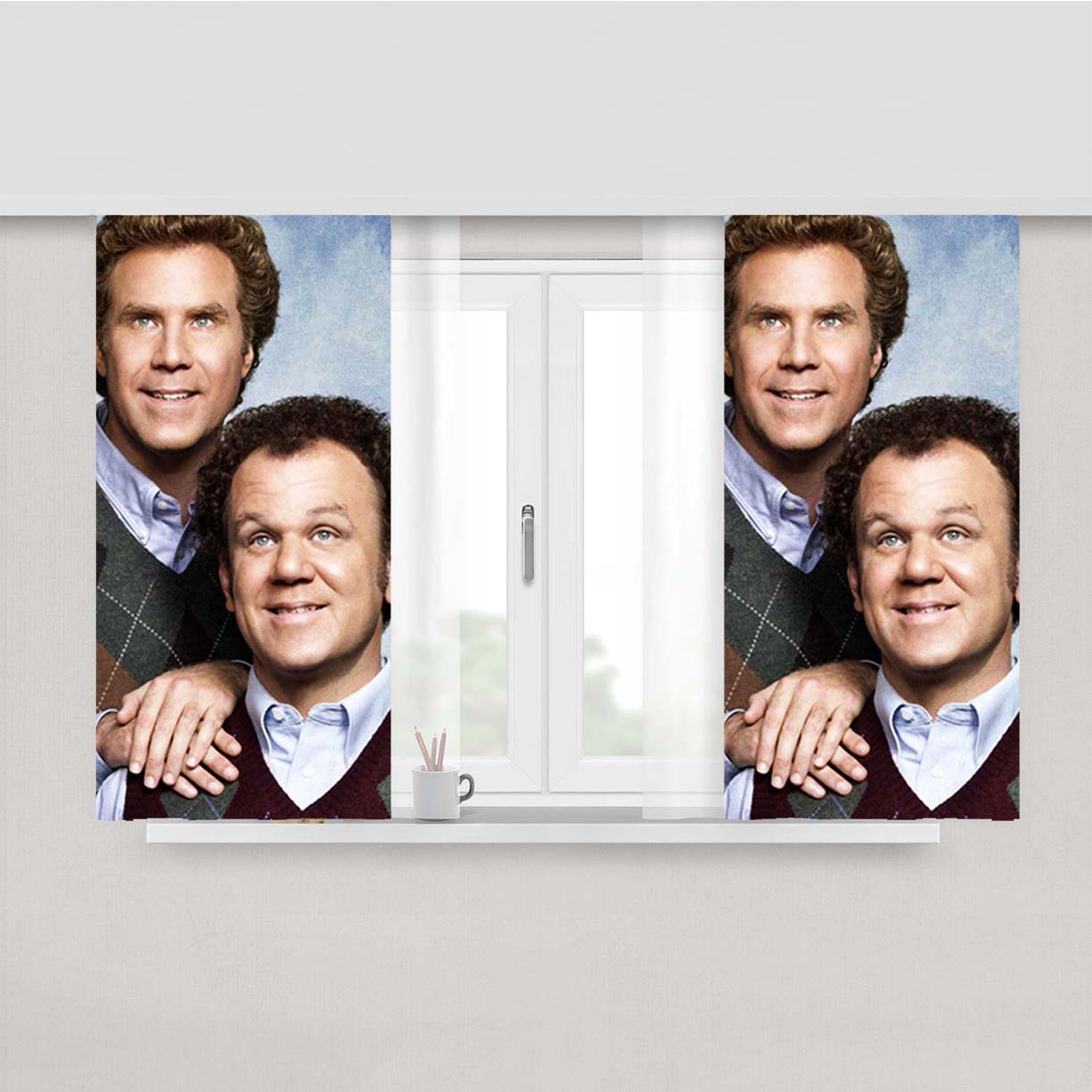 Step Brothers Peach Skin Window Curtains
