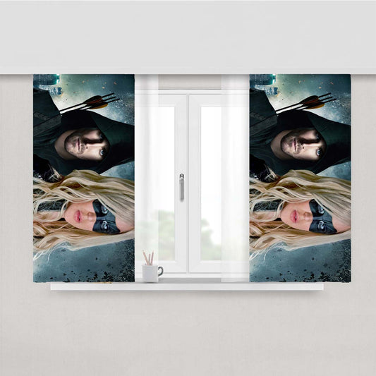 Stephen Amell & Caity Lotz Peach Skin Window Curtains