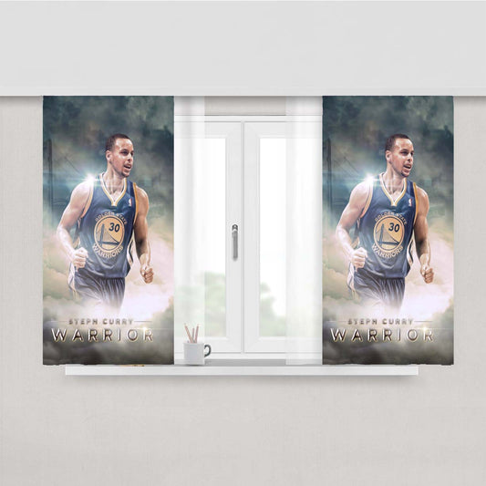 Stephen Curry Warriors Peach Skin Window Curtains