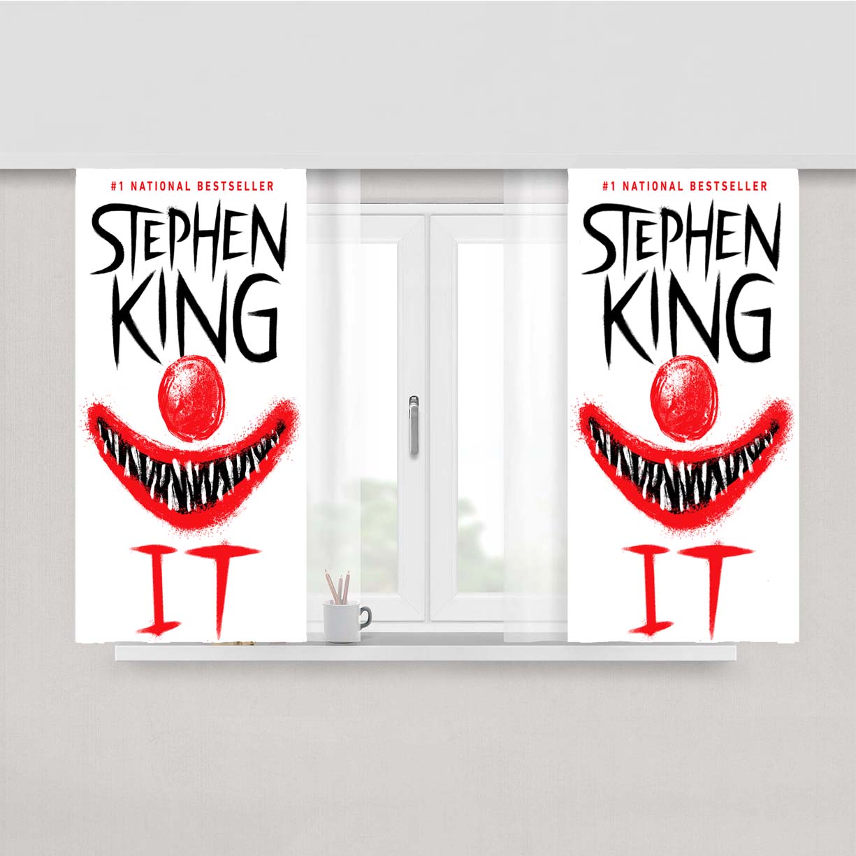 Stephen King It National Best Seller Peach Skin Window Curtains