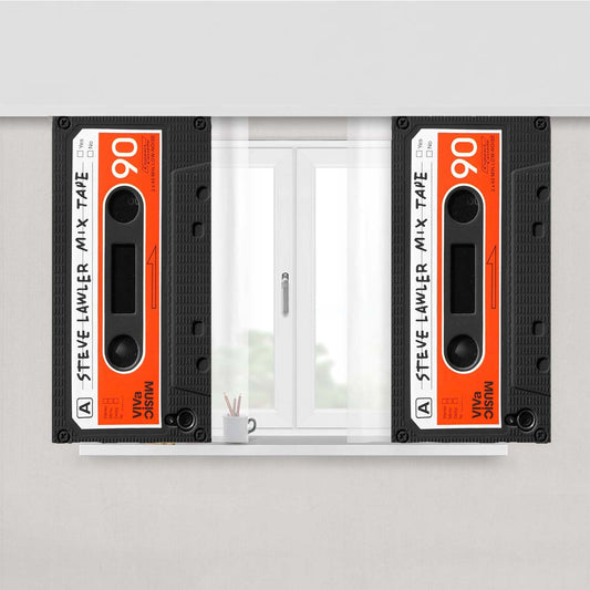 Steve Lawler Mix Tape Peach Skin Window Curtains
