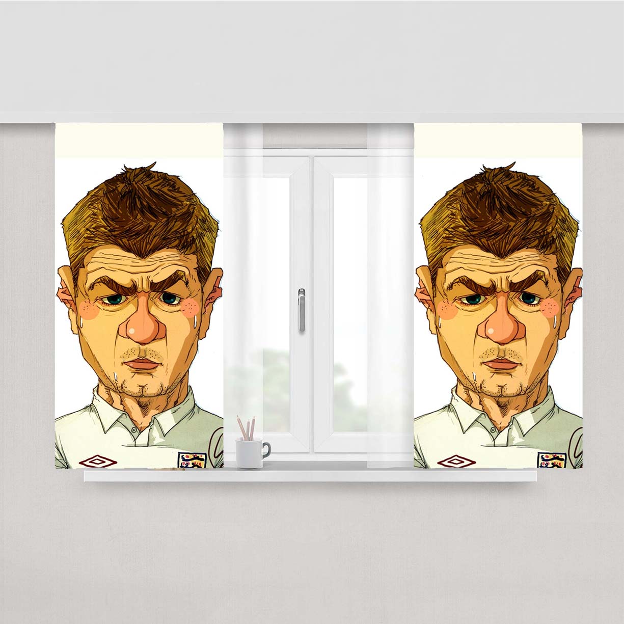 Steven Gerard England Peach Skin Window Curtains