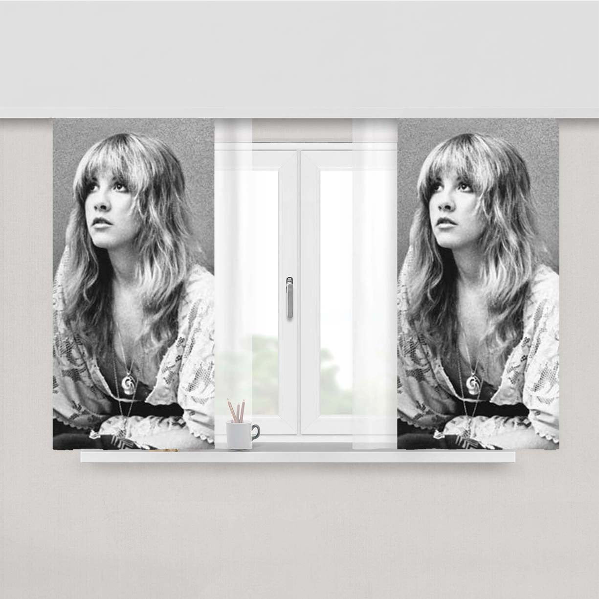 Stevie Nicks Young Peach Skin Window Curtains