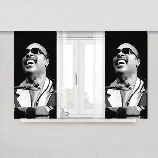 Stevie Wonder Peach Skin Window Curtains