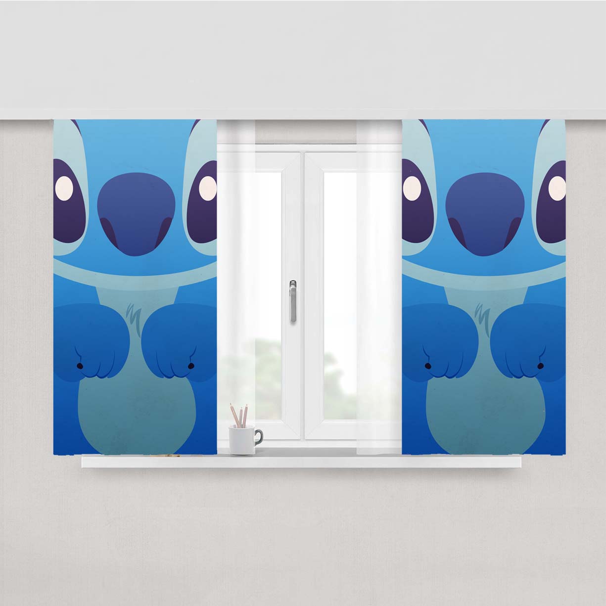 Stich Peach Skin Window Curtains