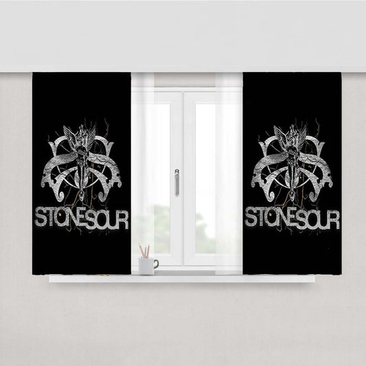 Stone Sour Logo Peach Skin Window Curtains