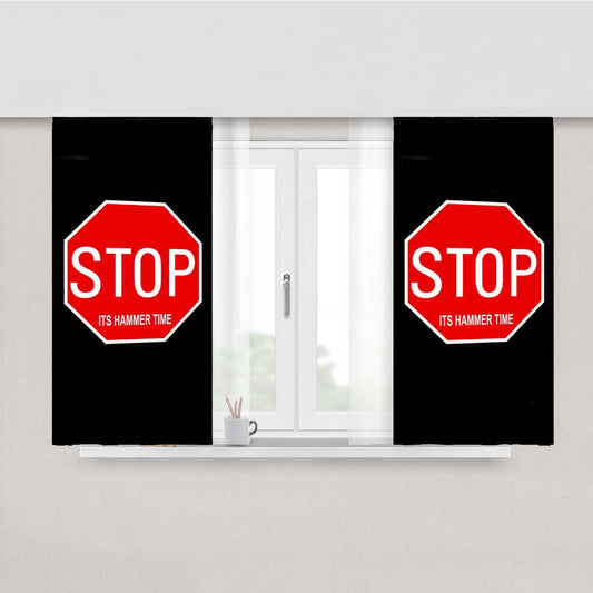 Stop Hammer Time Funny 90S Hip Hop Lyric Peach Skin Window Curtains
