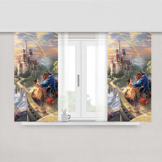 Story Beauty And The Beast Peach Skin Window Curtains