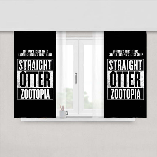 Straight Otter Zootopia Peach Skin Window Curtains
