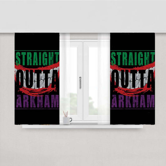 Straight Outta Arkham Peach Skin Window Curtains