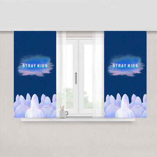 Stray Kids District 9 Peach Skin Window Curtains