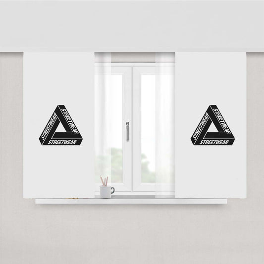 Streetwear Black Peach Skin Window Curtains
