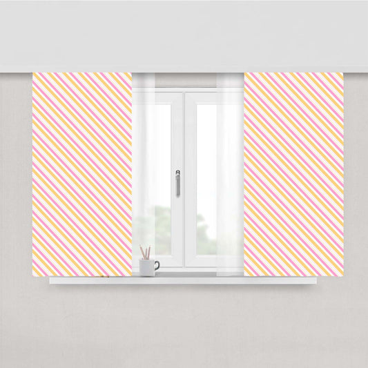 Stripe Peach Skin Window Curtains