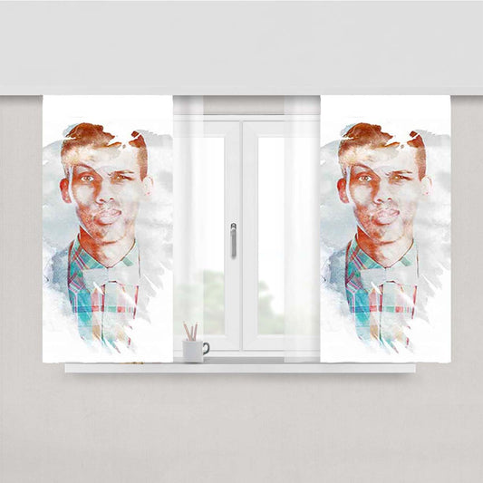 Stromae Music Pop People Peach Skin Window Curtains