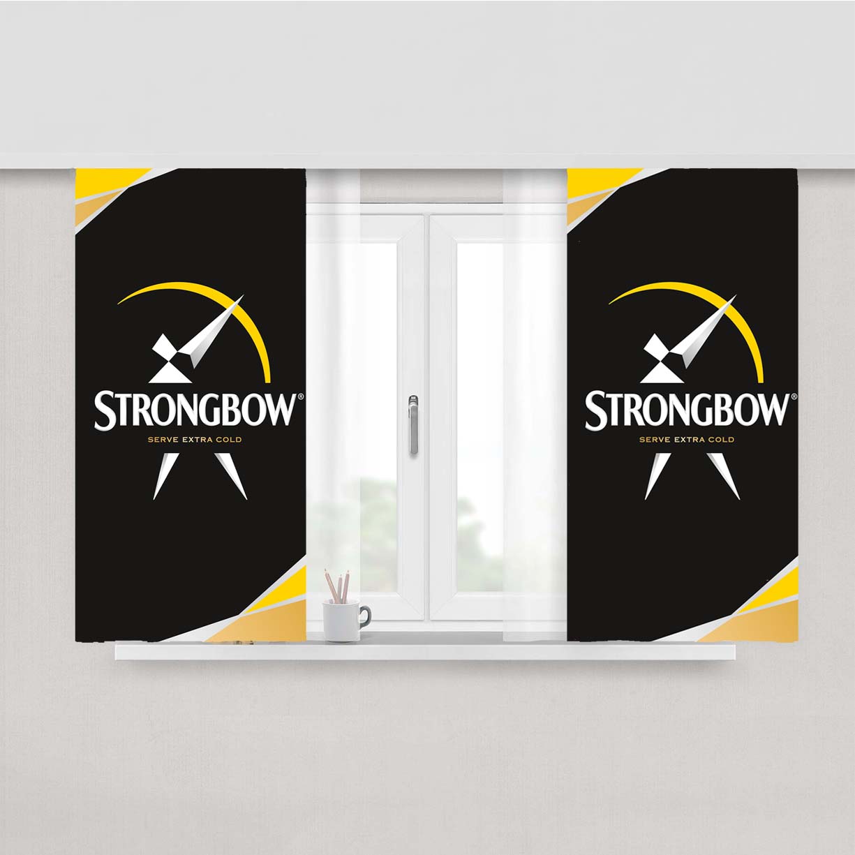 Strongbow Peach Skin Window Curtains