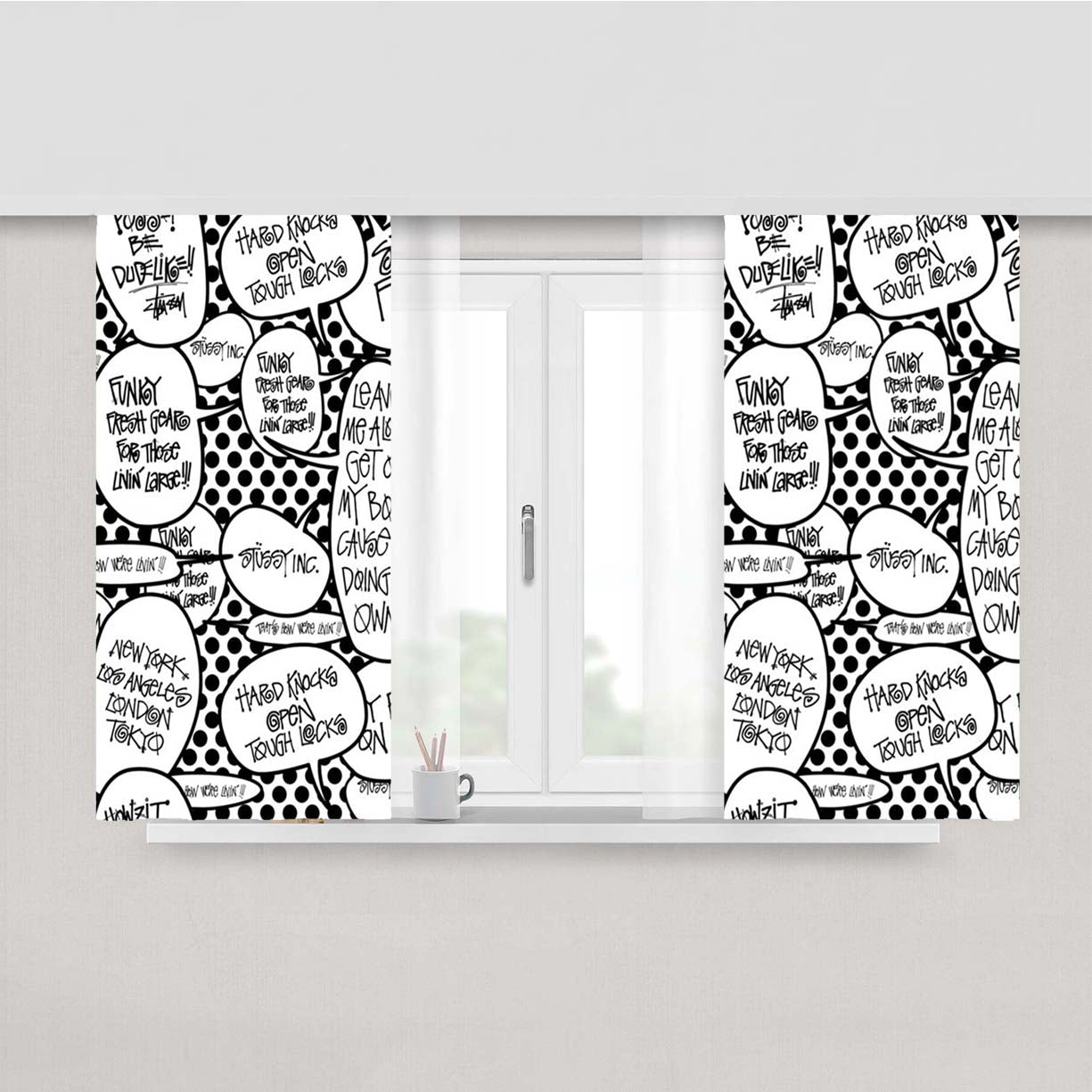 Stussy Inc Peach Skin Window Curtains