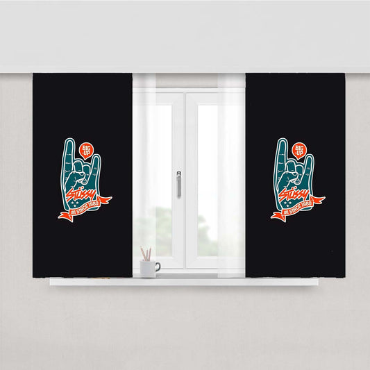 Stussy Wallpaper Icons Peach Skin Window Curtains
