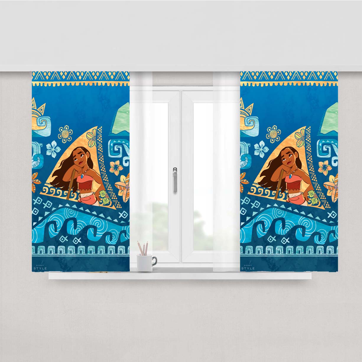 Style Moana Phone Wallpaper Peach Skin Window Curtains