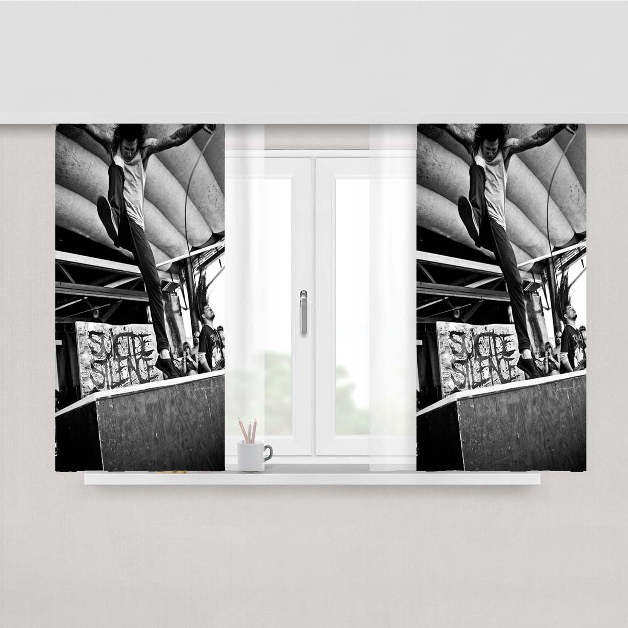 Sucide Silence Concert Peach Skin Window Curtains