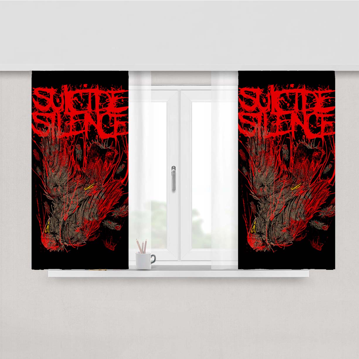 Sucide Silent Peach Skin Window Curtains