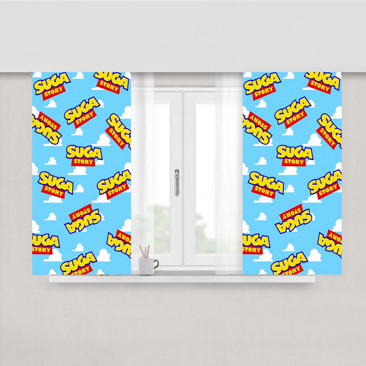 Suga Toy Story Peach Skin Window Curtains