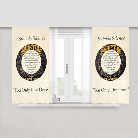 Suicide Silence You Only Live Once Peach Skin Window Curtains