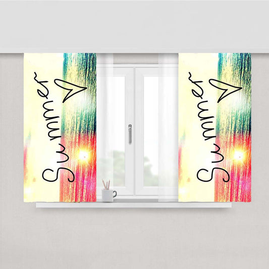 Summer Love Coming Peach Skin Window Curtains