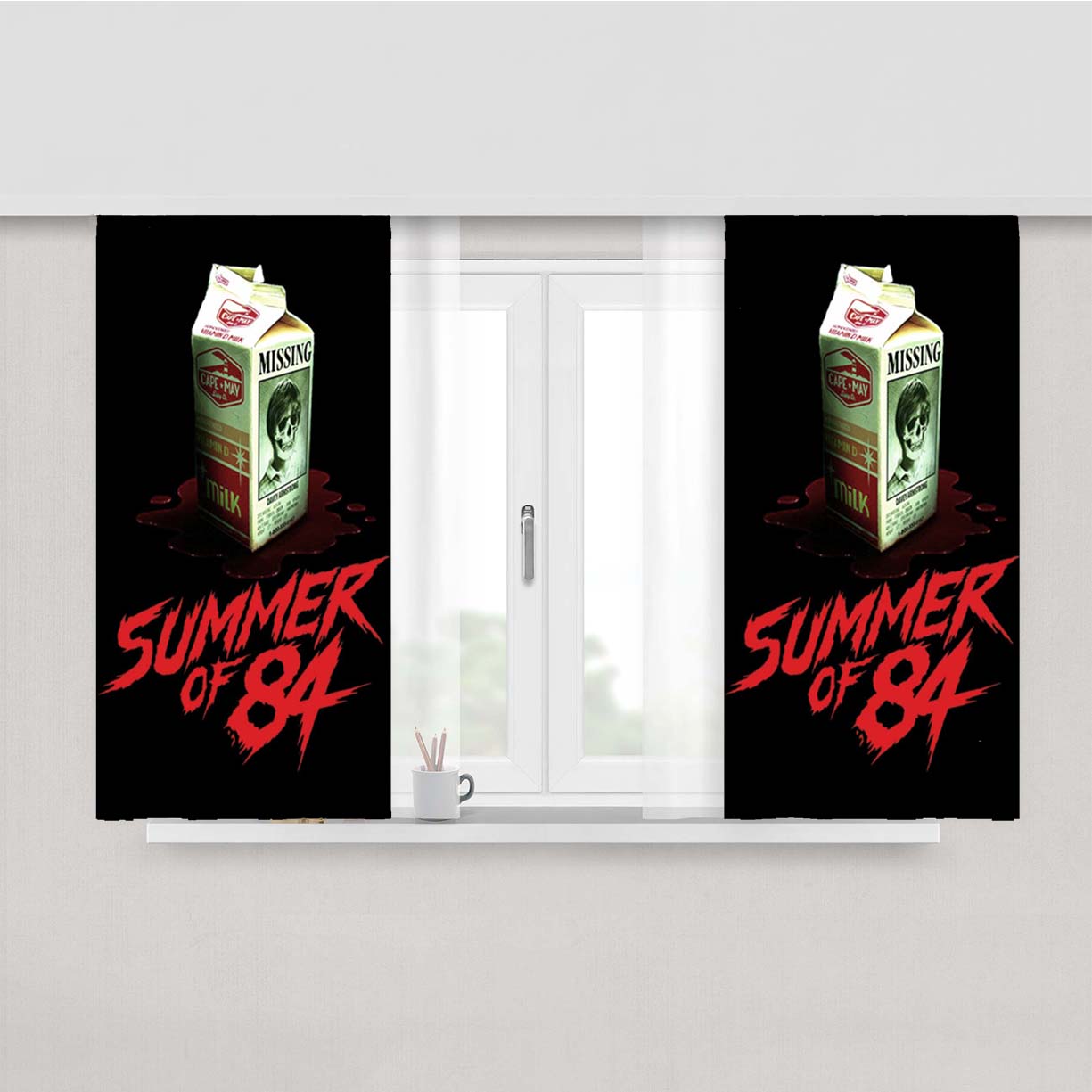 Summer Of 84 V2 Peach Skin Window Curtains