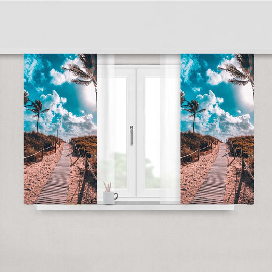 Summer Wallpaper August Peach Skin Window Curtains