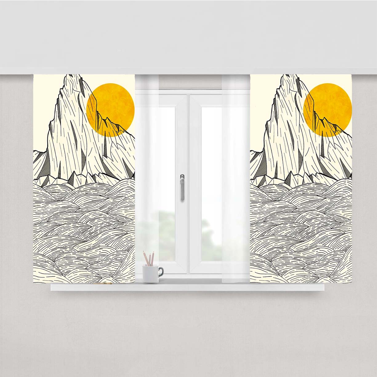 Sun Cliffs Peach Skin Window Curtains