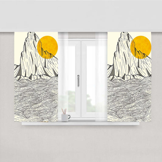 Sun Cliffs Peach Skin Window Curtains