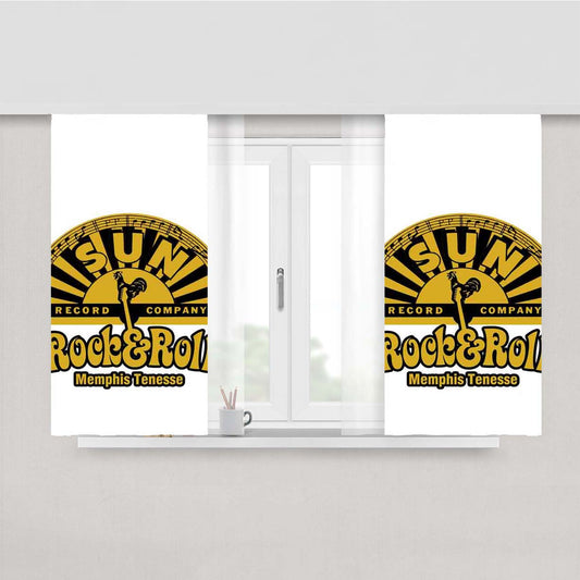 Sun Record Rock And Roll Memphis Tenesse Peach Skin Window Curtains