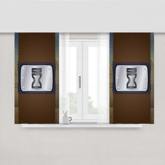 Sunagakure Village Symbol Peach Skin Window Curtains