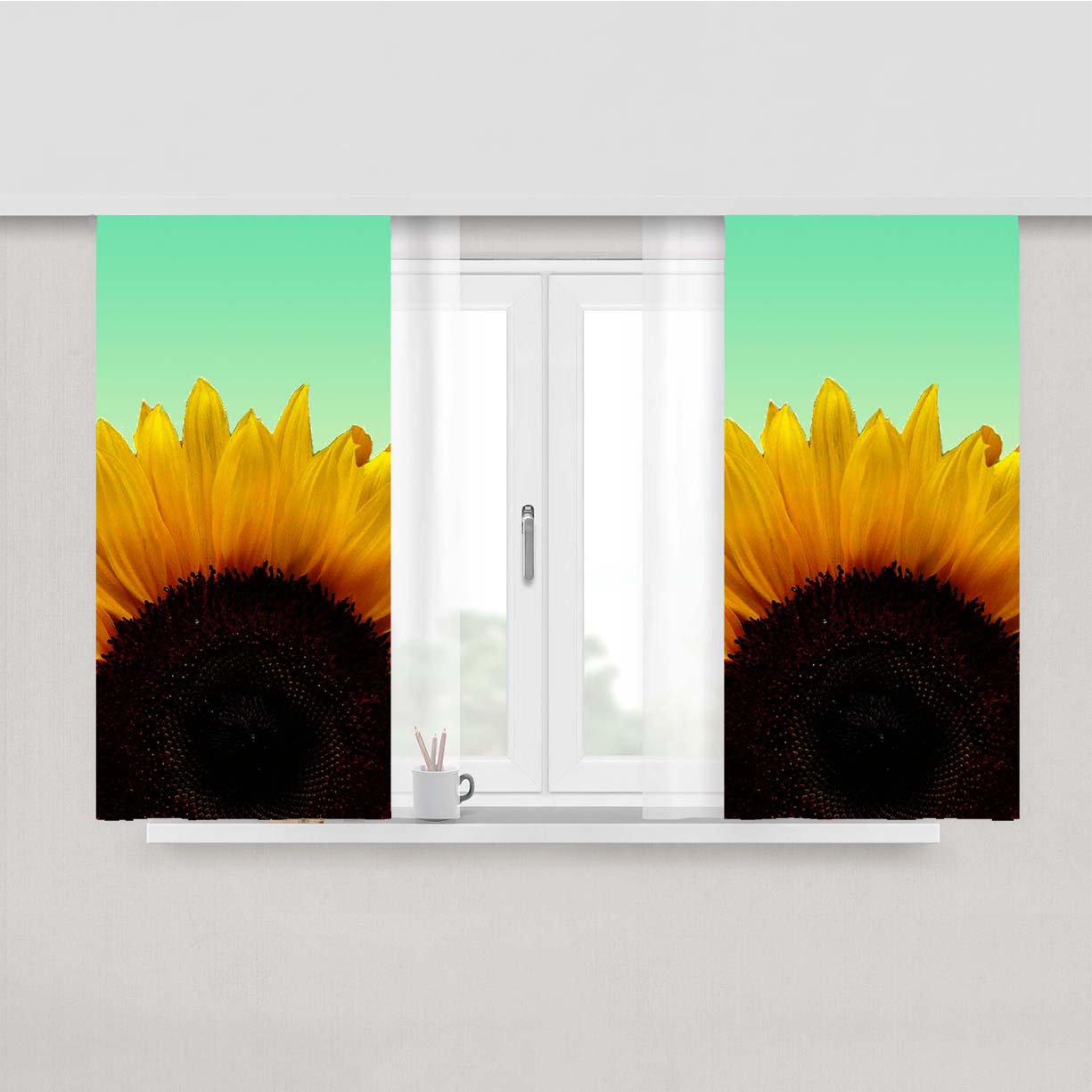 Sunflower Peach Skin Window Curtains
