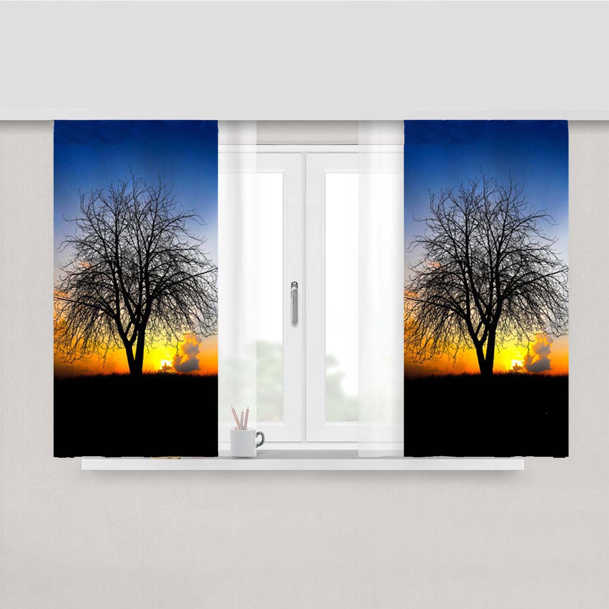 Sunset African Peach Skin Window Curtains