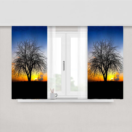 Sunset African Peach Skin Window Curtains