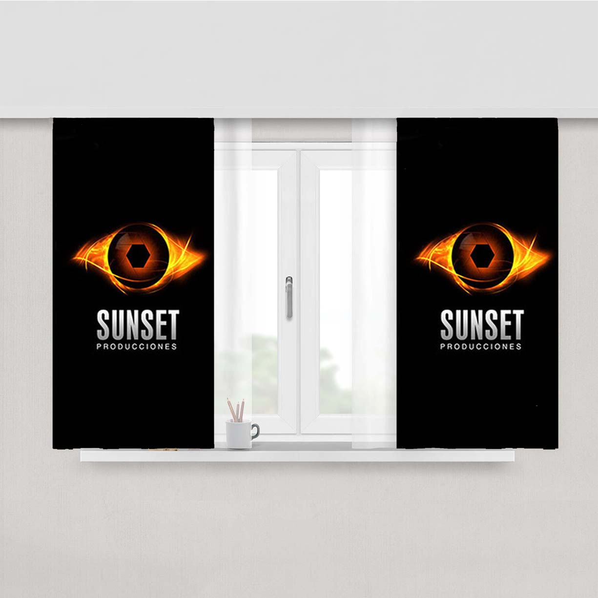 Sunset Producciones Peach Skin Window Curtains