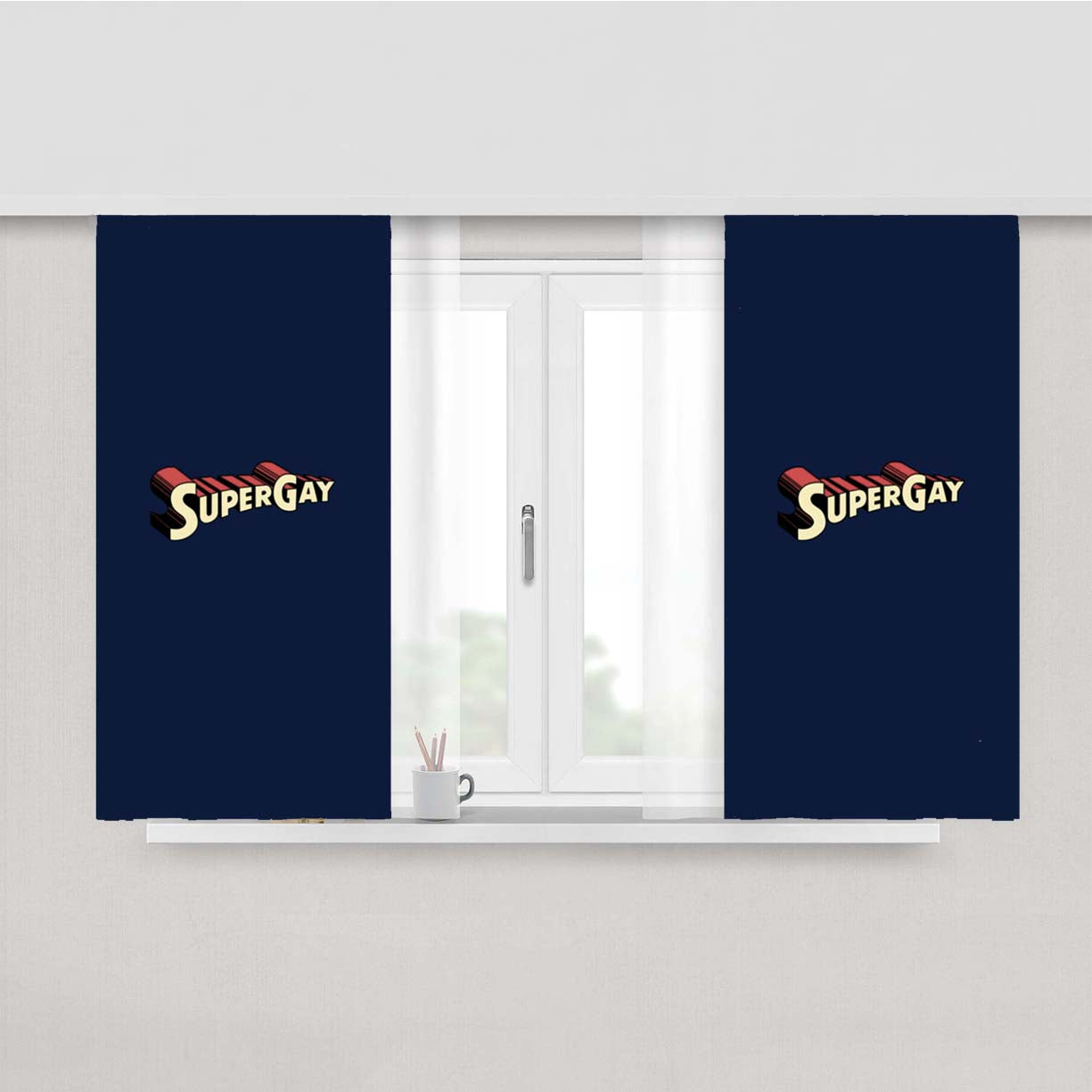 Super Gay Peach Skin Window Curtains