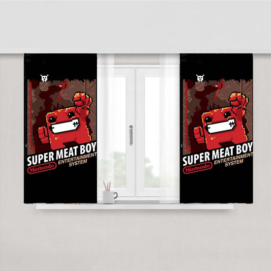Super Meat Boy Game Peach Skin Window Curtains