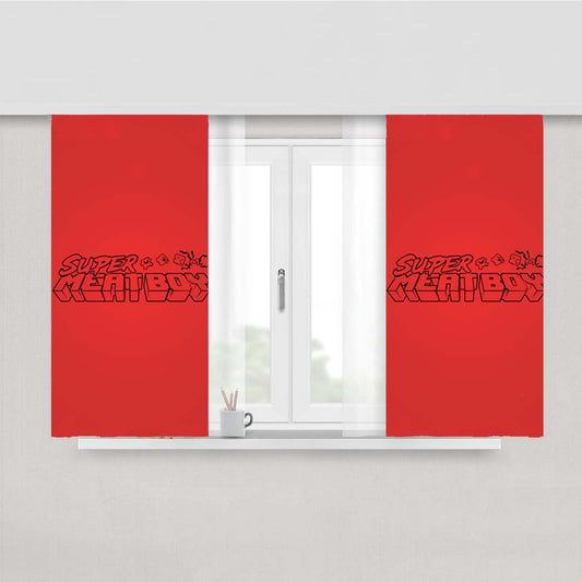 Super Meat Boy Text Peach Skin Window Curtains