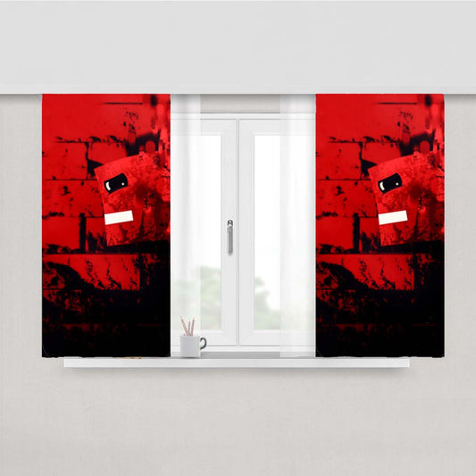 Super Meat Boy Texture Peach Skin Window Curtains
