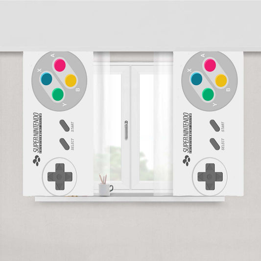 Super Nintendo Controller Peach Skin Window Curtains