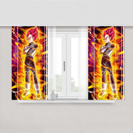 Super Saiyan God Vegeta Peach Skin Window Curtains