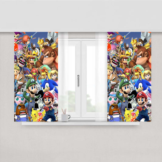 Super Smash Bros Brawl Peach Skin Window Curtains
