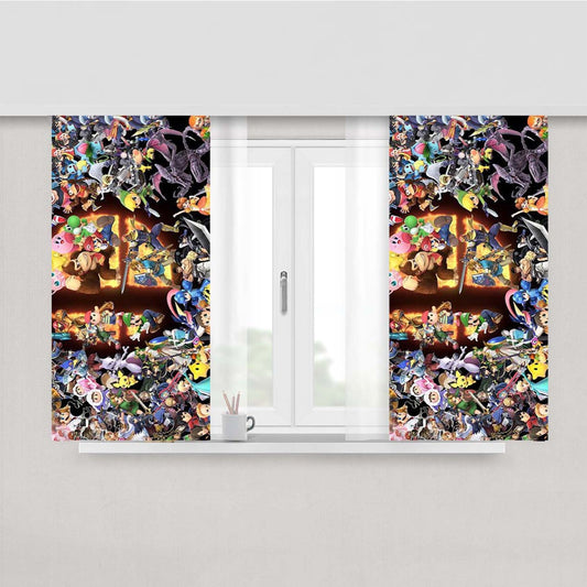 Super Smash Bros Game Peach Skin Window Curtains
