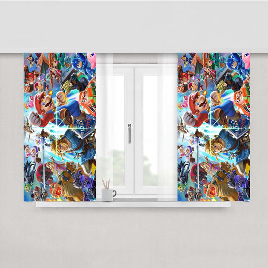 Super Smash Bros Ultimate Nintendo Switch Characters Peach Skin Window Curtains