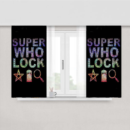 Super Who Lock Quotes Nebula Sky Peach Skin Window Curtains