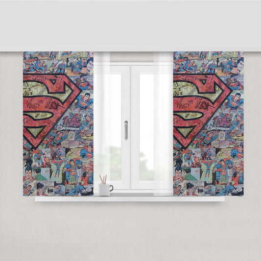 Supermen Peach Skin Window Curtains